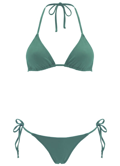 Thumbnail - Foto de Eucalyptus Green Sunning Low Rise Tie Side Bikini Bottom by Maaji - Panties - Vestidos de Baño - 5