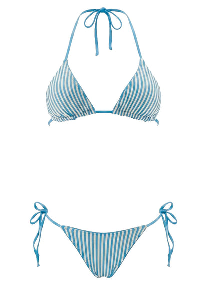 Thumbnail - Foto de Stone Blue Sunning Low Rise Tie Side Bikini Bottom by Maaji - Panties - Vestidos de Baño - 6