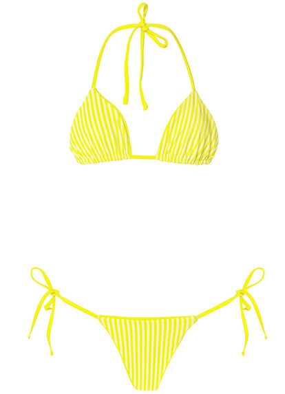 Thumbnail - Foto de Yellow Sunning Low Rise Tie Side  Bikini Bottom by Maaji - Panties - Vestidos de Baño - 7