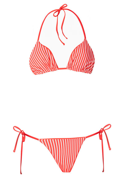  Foto de Red Camelia Sunning Low Rise Tie Side  Bikini Bottom by Maaji - Panties - Vestidos de Baño