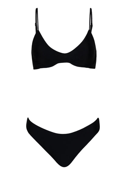 Thumbnail - Maaji Noir Black Irene Unmolded Underwire Bikini Top - 10