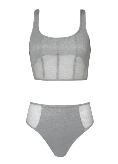  bikini bottom from Maaji – Sparkle Mesh Harriet High Rise Cut Out Bikini Bottom – Category: Apparel , Accessories Clothing Swimwear