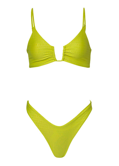 Thumbnail - Maaji Lime Green Splendour Regular Rise Thin Side Bikini Bottom - 10