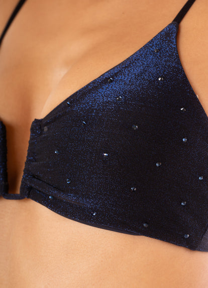  Maaji Midnight Blue Bia U Wire Bralette Bikini Top