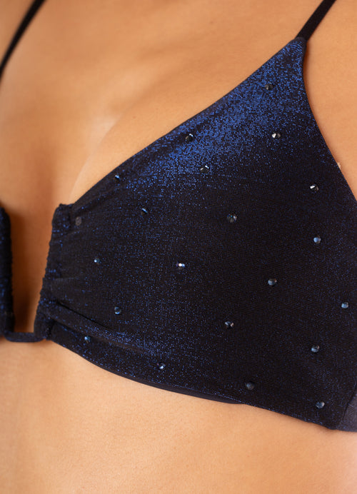 Hover image -  Maaji Midnight Blue Bia U Wire Bralette Bikini Top