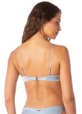 Maaji Silver Blue Bia U Wire Bralette Bikini Top