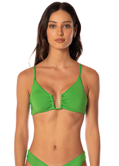  Maaji Emerald Brocade Bia U Wire Bralette Bikini Top