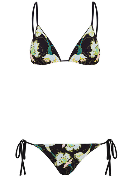 Thumbnail - Maaji Midnight Black Balming Sliding Triangle Bikini Top - 12