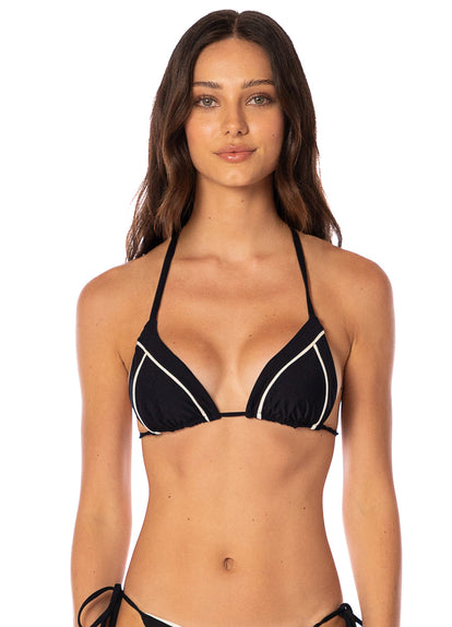  Maaji Midnight Black Balming Sliding Triangle Bikini Top