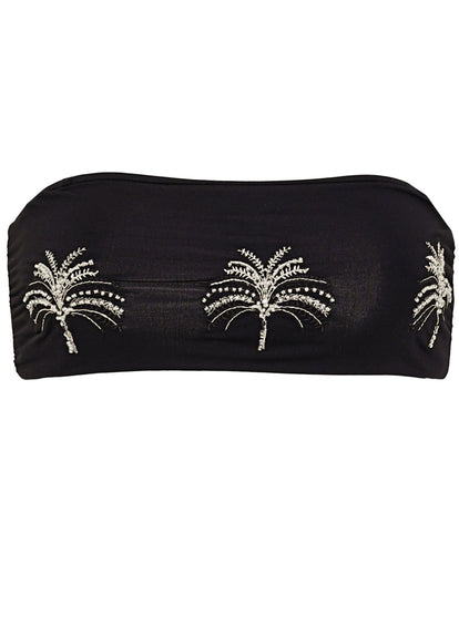  Maaji Midnigh Palm Bryn Strapless Bandeau Bikini Top