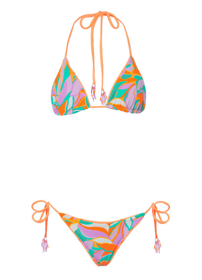 Thumbnail - Maaji Vibrant Apricot Balmlike Sliding Triangle Bikini Top - 12