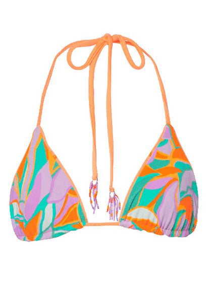 Thumbnail - Maaji Vibrant Apricot Balmlike Sliding Triangle Bikini Top - 10