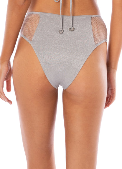 Thumbnail - Maaji Sparkle Mesh Harriet High Rise Cut Out Bikini Bottom - 5