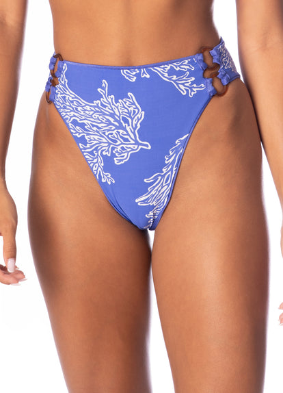  Maaji Perrywinkle Sussana High Rise Double Ring Side Bikini Bottom