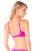 Maaji Deep Pink Liberties Classic Bralette Bikini Top