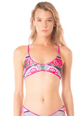 Maaji Deep Pink Liberties Classic Bralette Bikini Top