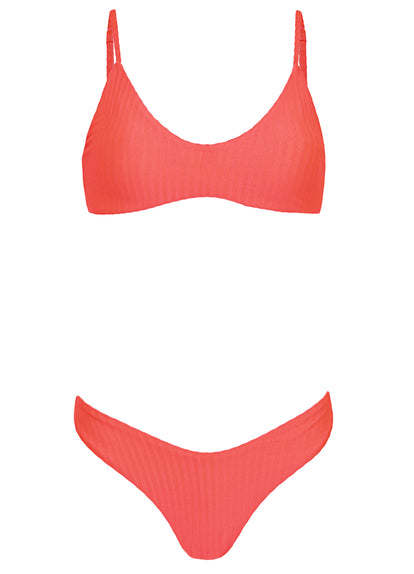  Maaji Flame Coral Liberties Classic Bralette Bikini Top