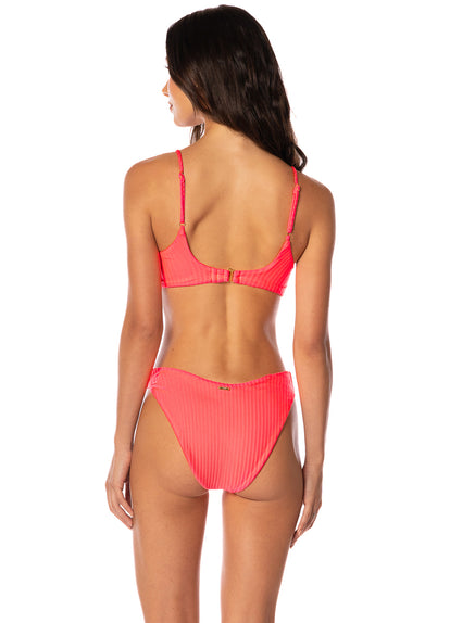  Maaji Flame Coral Liberties Classic Bralette Bikini Top