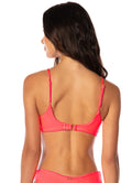 Maaji Flame Coral Liberties Classic Bralette Bikini Top
