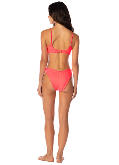  Maaji Flame Coral Liberties Classic Bralette Bikini Top