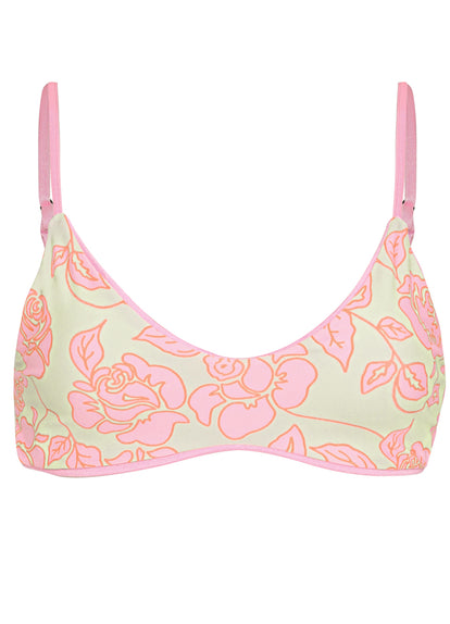  Maaji Taffy Pink Liberties Sporty Bralette Bikini Top