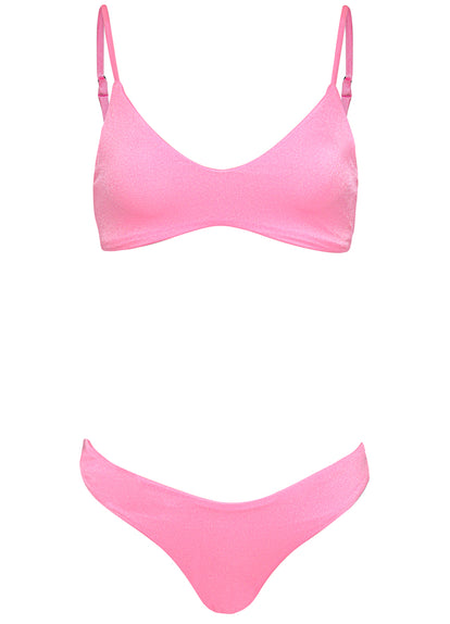  Maaji Taffy Pink Liberties Sporty Bralette Bikini Top