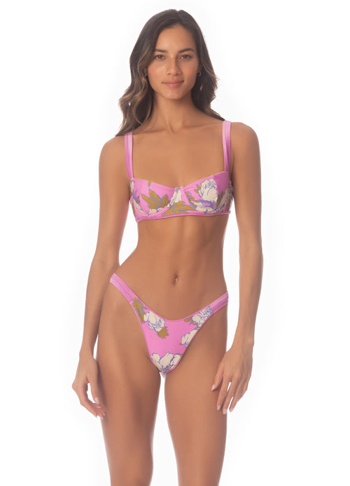Hover image -  Maaji Fondant Pink Serendipity Unmolded Underwire Bikini Top