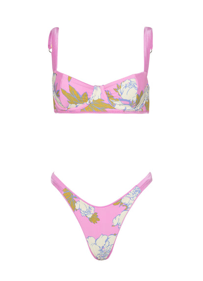  Maaji Fondant Pink Resplendor Regular Rise Thin Side Bikini Bottom