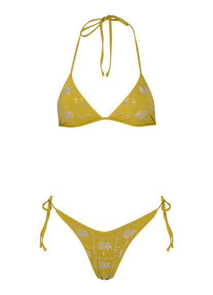 Thumbnail - Maaji Olive Palmetto Sunnier Regular Rise Tie Side Bikini Bottom - 8