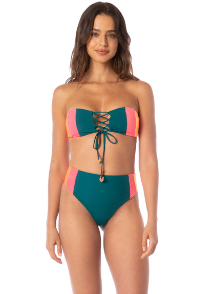  Maaji Verdant Breeze Nomad Strapless Bandeau Bikini Top