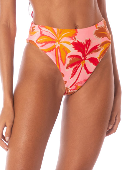  Maaji Apple Red Wanderer High Rise Classic Bikini Bottom