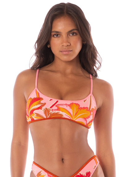  Maaji Apple Red Lane Classic Bralette Bikini Top