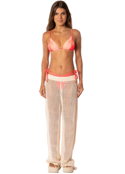 Thumbnail - Foto de Flame Coral Everly Sliding Triangle Bikini Top by Maaji - Tops - Vestidos de Baño - 5