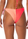 Maaji Flame Coral Harley Regular Rise Tie Side Bikini Bottom