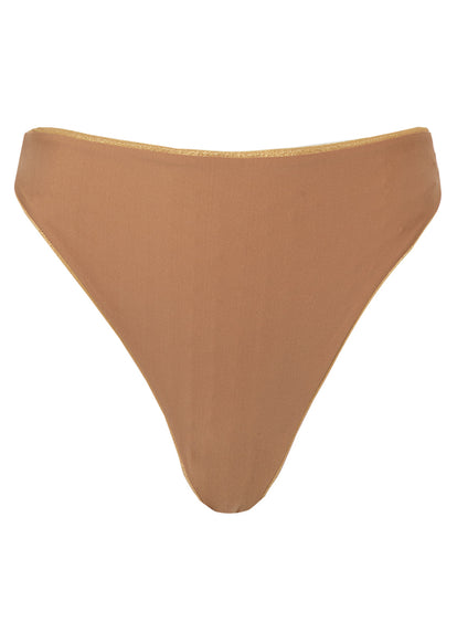 Thumbnail - Maaji Creamy Gold Delphi High Rise Thin Side Bikini Bottom - 8