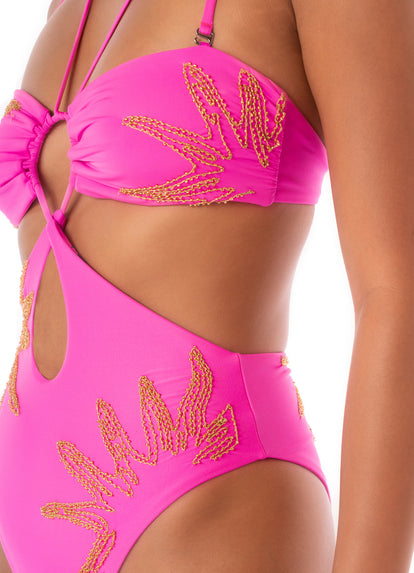  Maaji Caramel Sun Sloane Cut Out One Piece