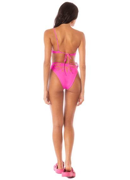  Maaji Caramel Sun Stormy One Shoulder Bikini Top