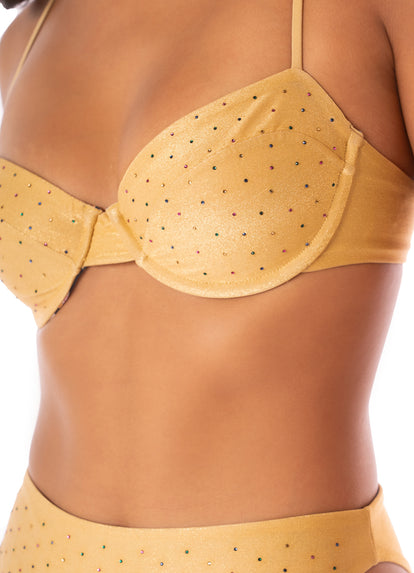  Maaji Creamy Gold Golden Underwire Bikini Top