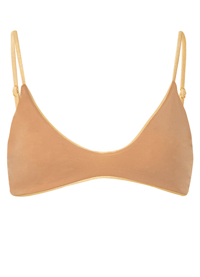 Thumbnail - Maaji Creamy Gold Clarity Classic Bralette Bikini Top - 9