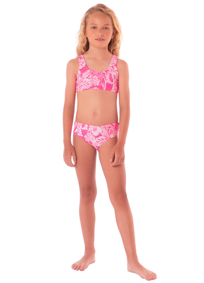 Thumbnail - Maaji Pink Blossom Hoya Bikini Set Girls - 4