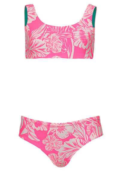 Thumbnail - Maaji Pink Blossom Hoya Bikini Set Girls - 7