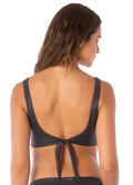 Maaji Onyx Black Paradisial Long Line Triangle Bikini Top