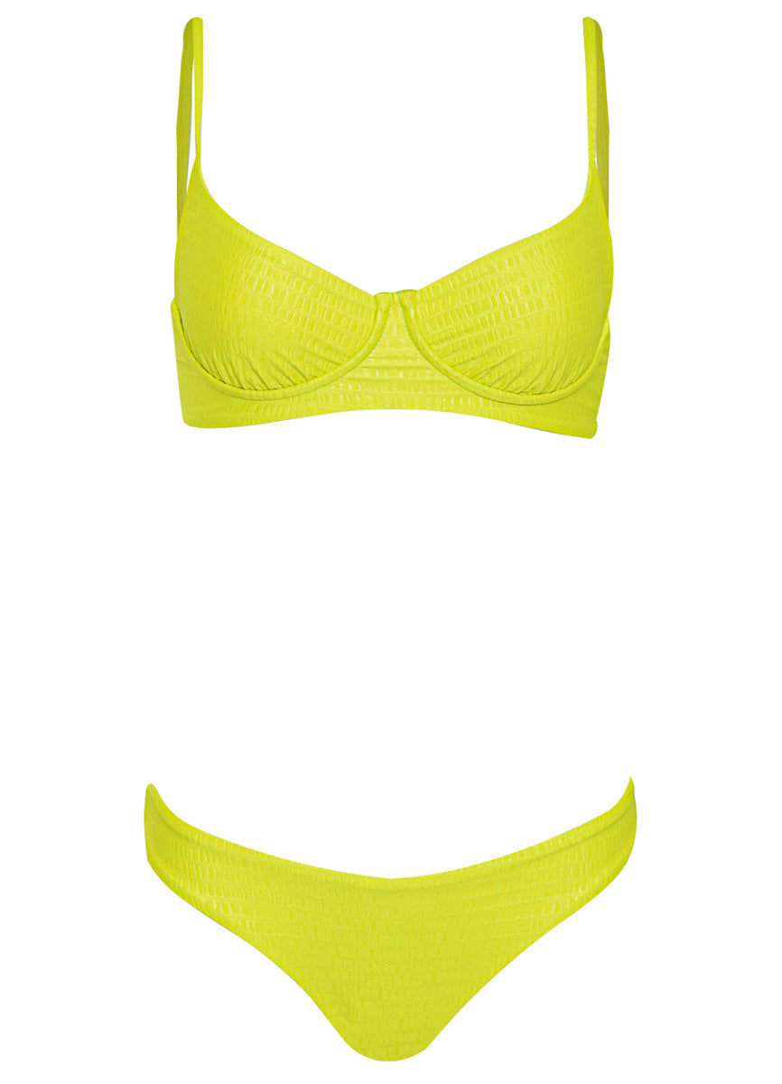 Maaji Lime Green Archer Unmolded Underwire Bikini Top
