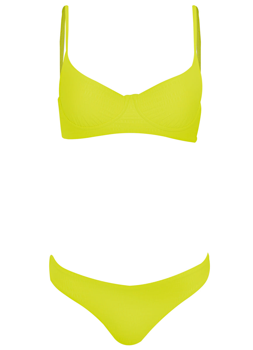 Maaji Lime Green Archer Unmolded Underwire Bikini Top