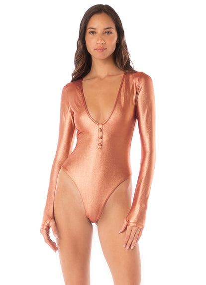 Thumbnail - Maaji Rust Copper Chelsea Surf One Piece - 1