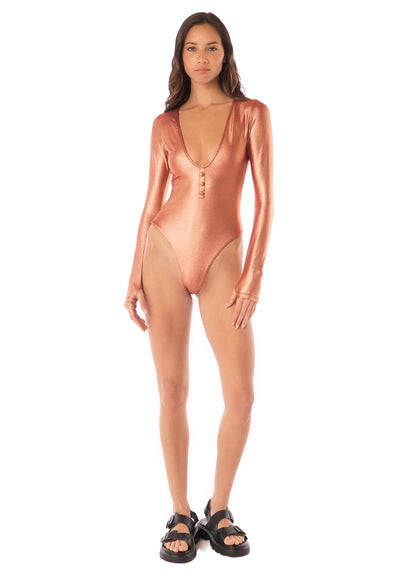 Thumbnail - Maaji Rust Copper Chelsea Surf One Piece - 4