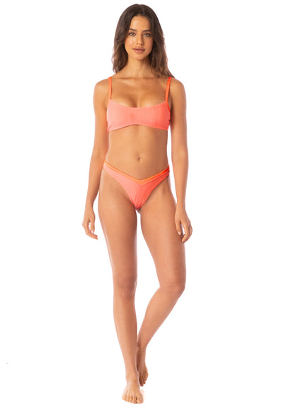Thumbnail - Foto de Watermelon Daiquiri Sunlight Regular Rise Tie Side Bikini Bottom by Maaji - Tops - Vestidos de Baño - 5