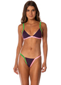 Maaji Burgundy Ripple Fixed Triangle Bikini Top