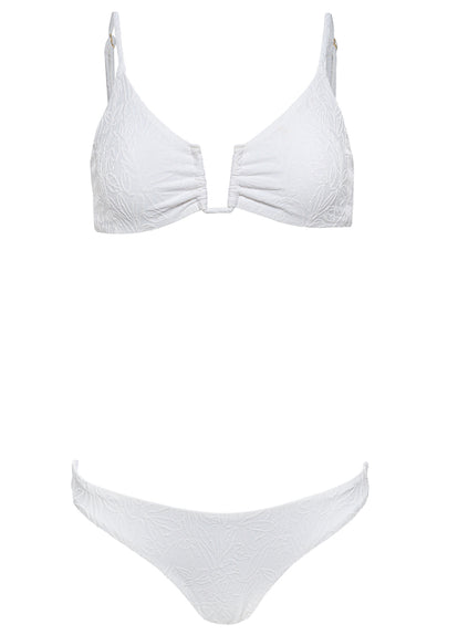  Maaji White Whisper Iconic  Low Rise Thin Side Bikini Bottom