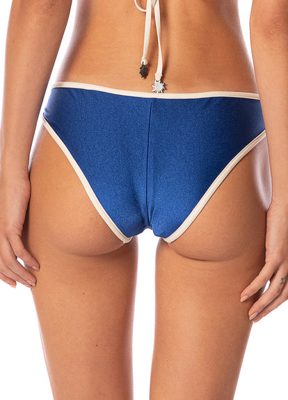  Maaji Cobalt Blue Iconic Low Rise Thin Side Bikini Bottom